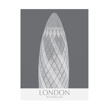 Fab Funky 'London Gerkin Monochrome' Canvas Art,14x19